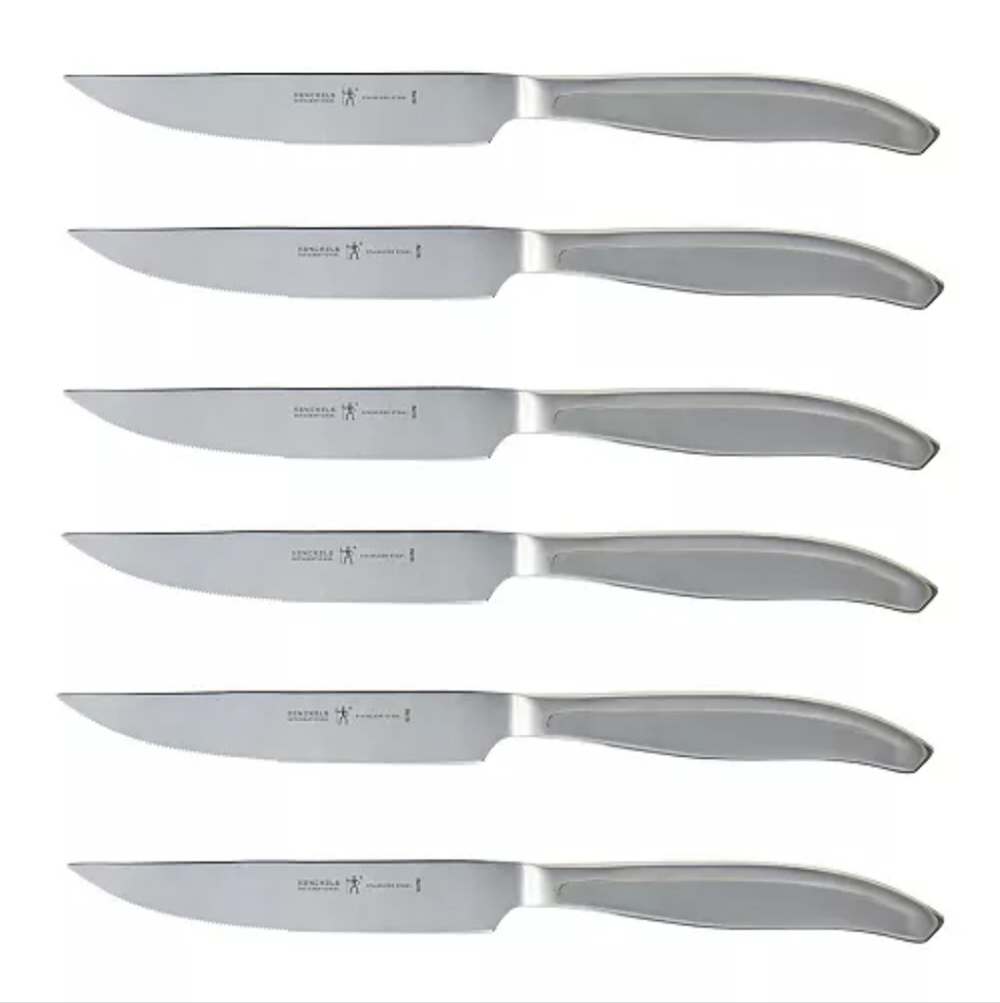 J.A. Henckels Stainless Steel Serrated Blade 6-PC Steak Knife Set